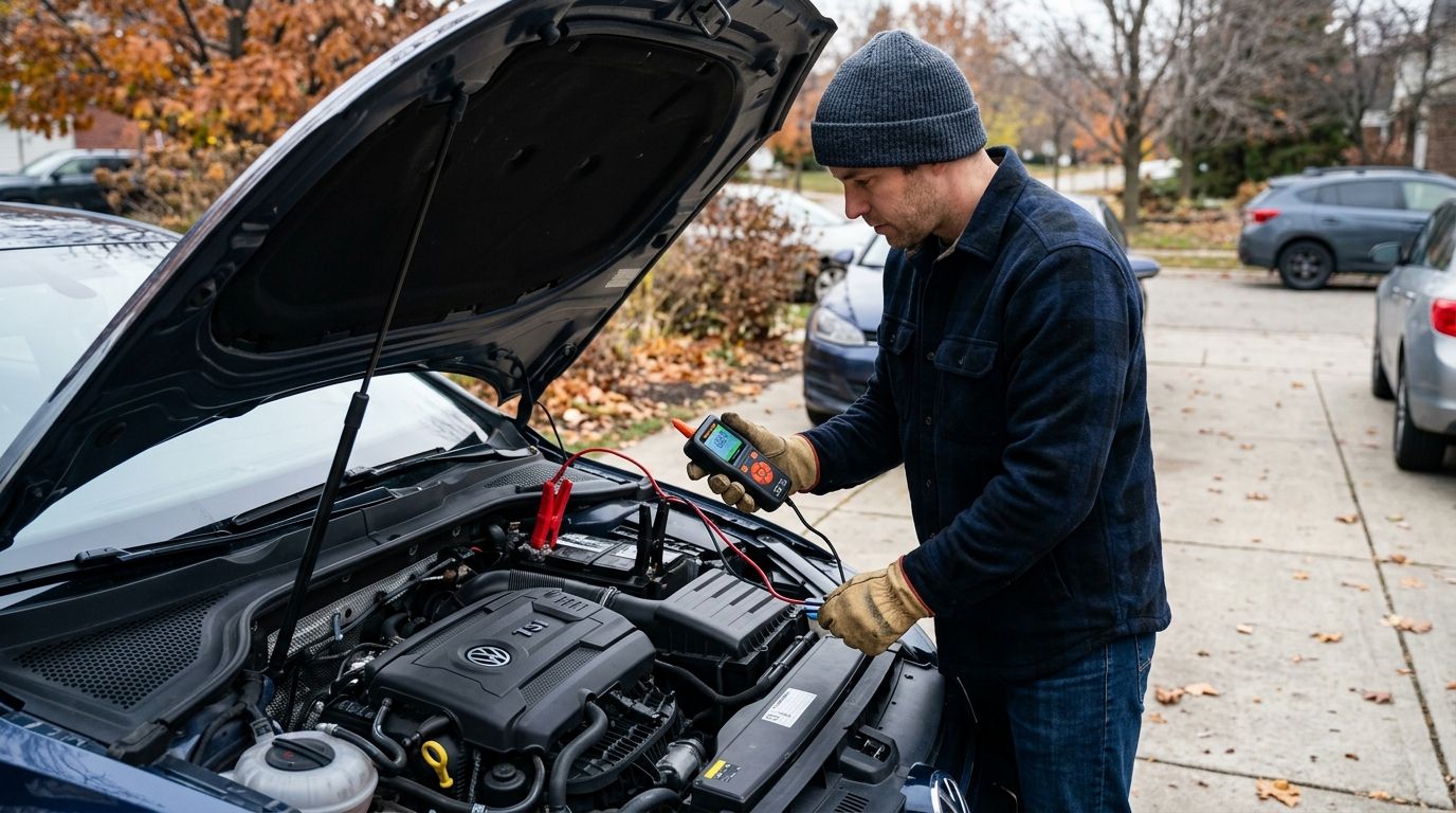 Jak sprawdzić stan akumulatora samochodowego przed zimą?
