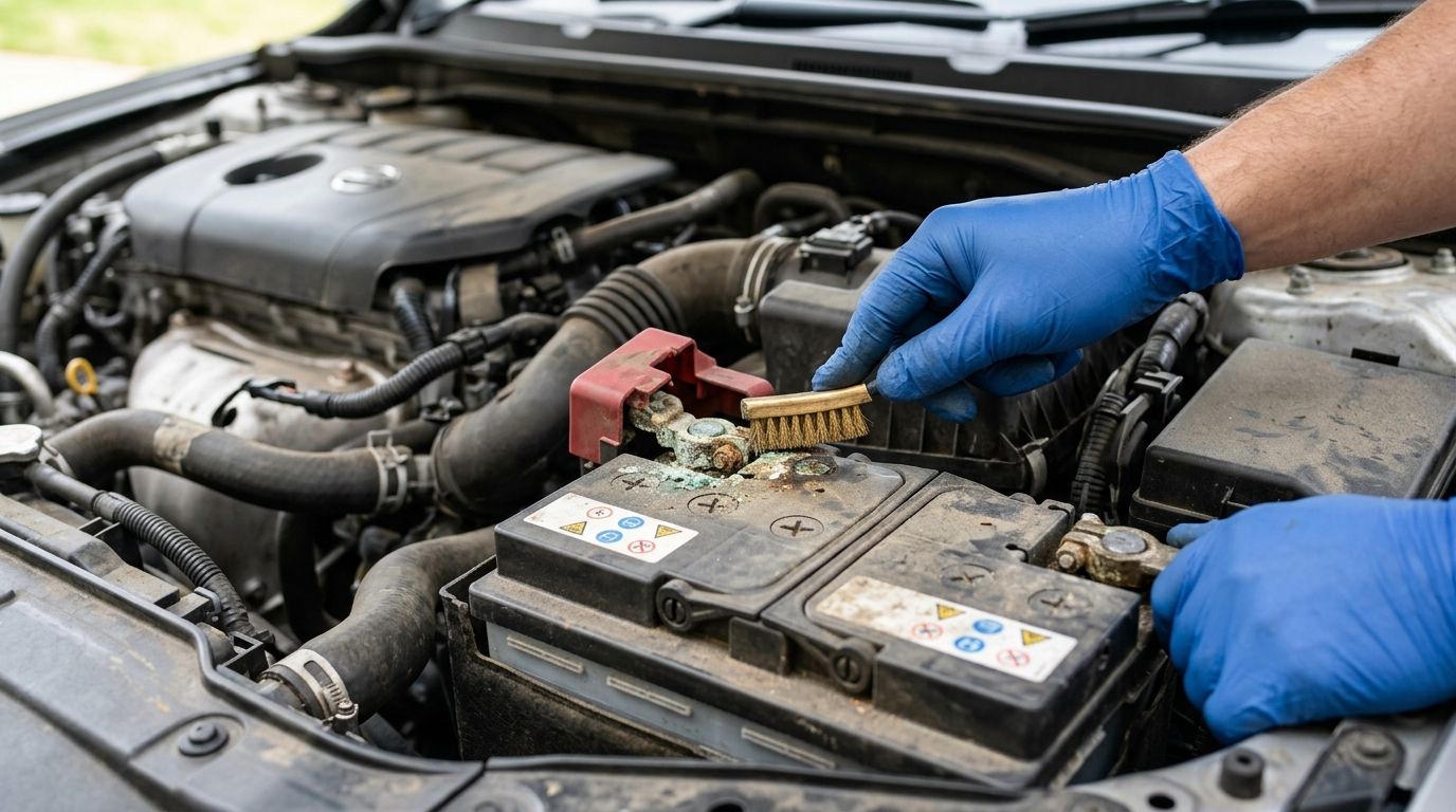 Oględziny wizualne i czyszczenie klem